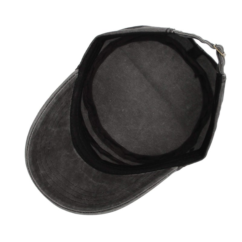 WITHMOONS Cadet Caps Vintage Washed Cotton Army Hat for Unisex KZ40037 (Grey) - Image 5